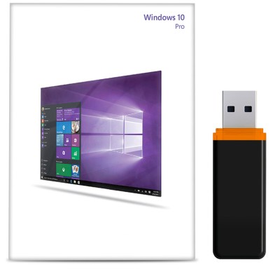 Windows 10 Pro Aktivierungsschlüssel für 32 / 64 Bit inkl. USB 3.0 Stick bootfähig