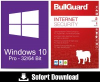 Windows 10 Pro (1 PC) + Bullguard Internet Security (2 User / 1Jahr)  ESD