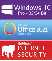 Windows 10 Pro (1PC) + Softmaker Office 2021 Std (5PC) + BullGuard Internet Security (2PC/1Jahr) ESD